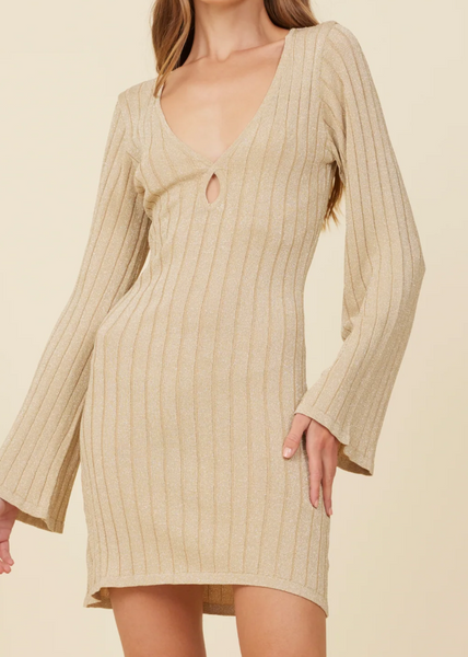 Gia Gold Knit Dress