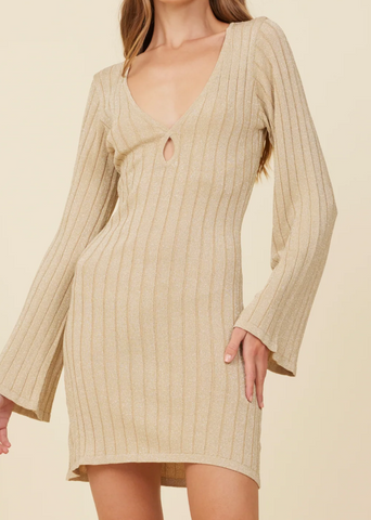 Gia Gold Knit Dress