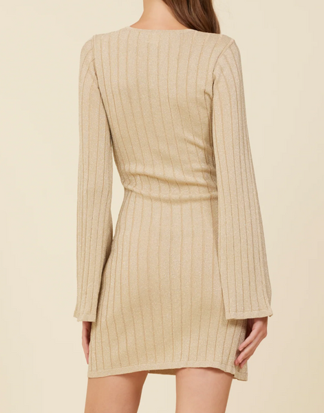 Gia Gold Knit Dress