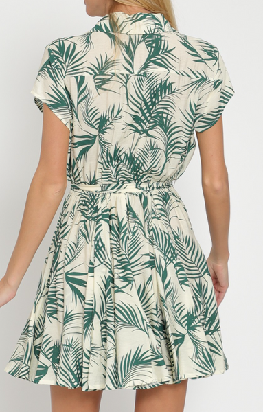 Ashley Palm Print Dress