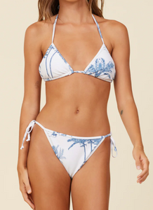 Island Print Triangle Bikini