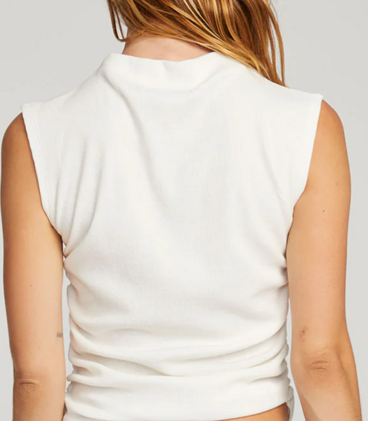 Hailey Mock Neck Side Ruched Top