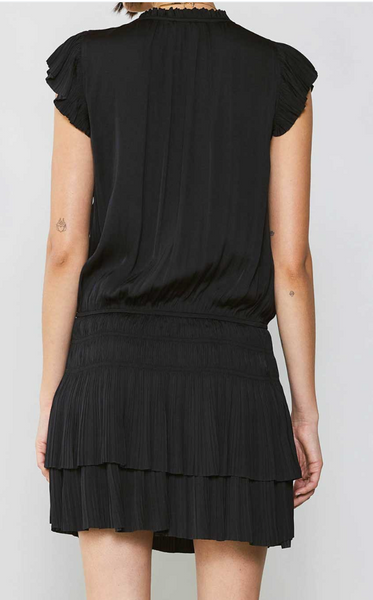 Kerri Pleated Sleeve Drop Waist Dress