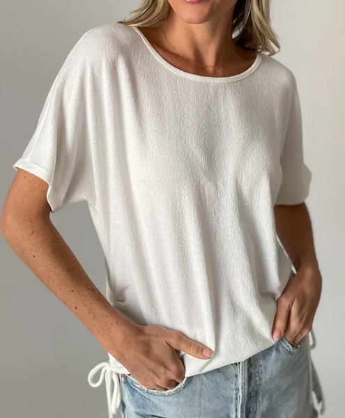 Mica Side Ruched Knit Top