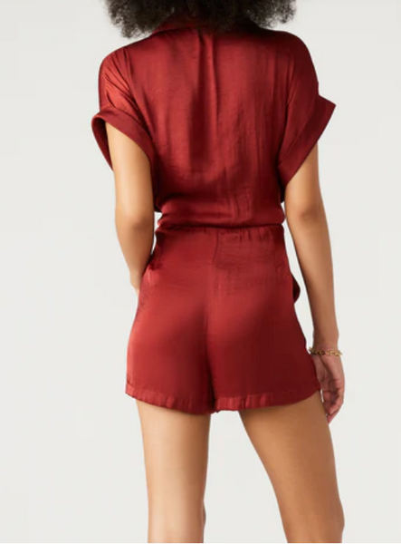 Becca Tie Front Buttoned Down Romper