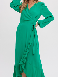 Jade LS Wrap Maxi Dress Covetique Clothing Jade LS Wrap Maxi Dress Covetique Clothing