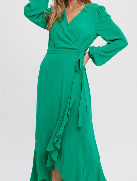 Jade LS Wrap Maxi Dress