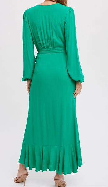 Jade LS Wrap Maxi Dress