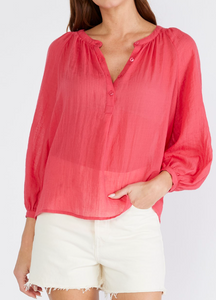 Briana Half Button Down Top