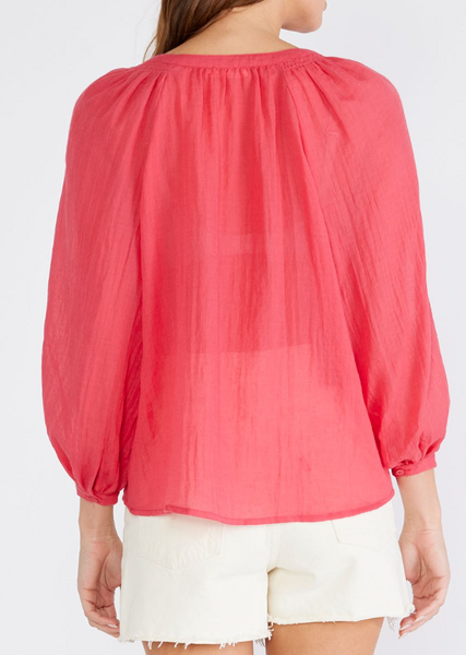 Briana Half Button Down Top