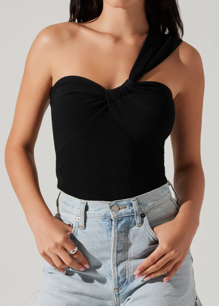 Brandi One Shoulder  Knit Top