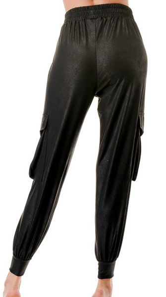 Emmy Cargo Faux Leather Pants