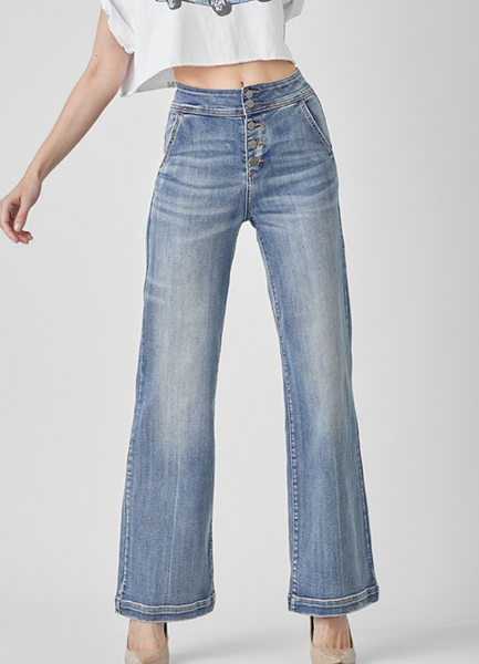 Jadyn High Rise Denim Trousers