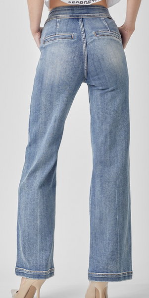 Jadyn High Rise Denim Trousers