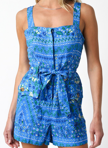 Emery Belted Front Pocket Romper