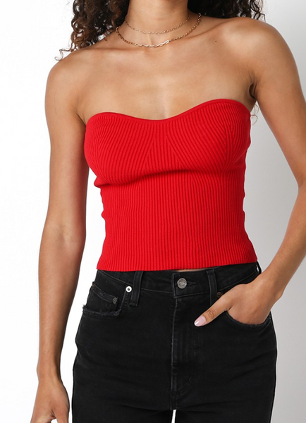 Jacey Sweetheart Knit Top