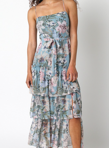 Karina Ruffle Midi Dress