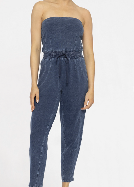 Casey Stretchy Strapless Jumpsuit