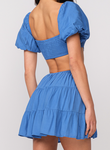Kayla Cutout Bubble Sleeve Dress