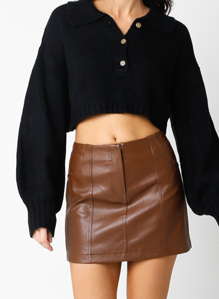 Mia Faux Leather Skirt