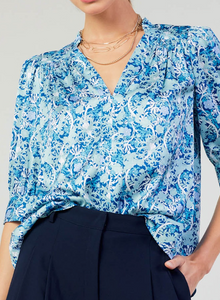 Elise Floral V Neck Top