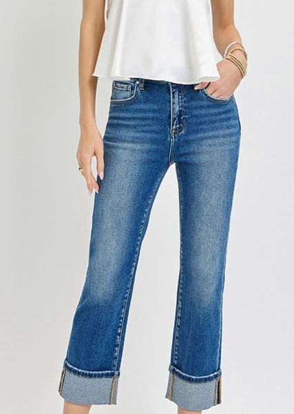 Rylee Cuffed High Rise Jeans