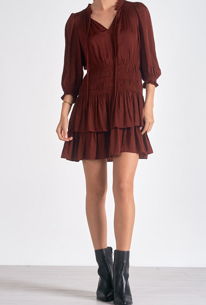 Keri Drop Waist Pleated Dress