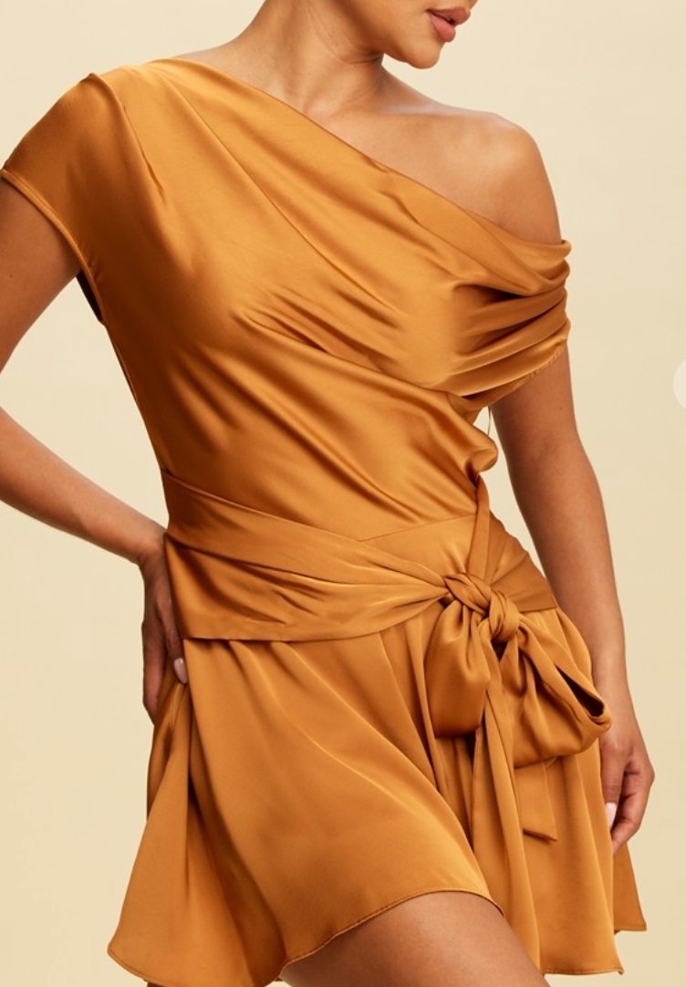 Mila Off Shoulder Belted Romper