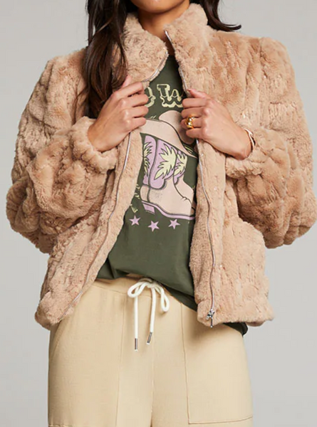 Foxy Sequin Fur Jacket