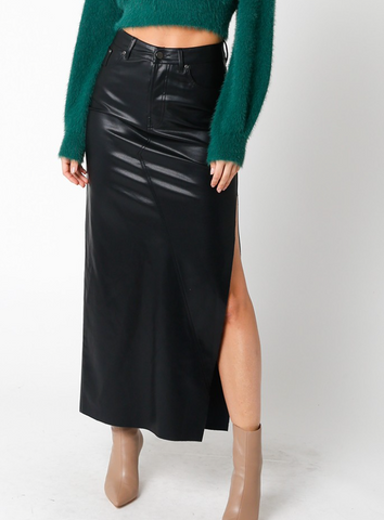 Malory Faux Leather Maxi Skirt