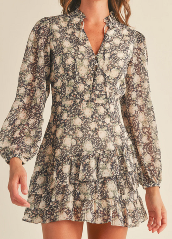 Lydia Ruffle Floral Dress