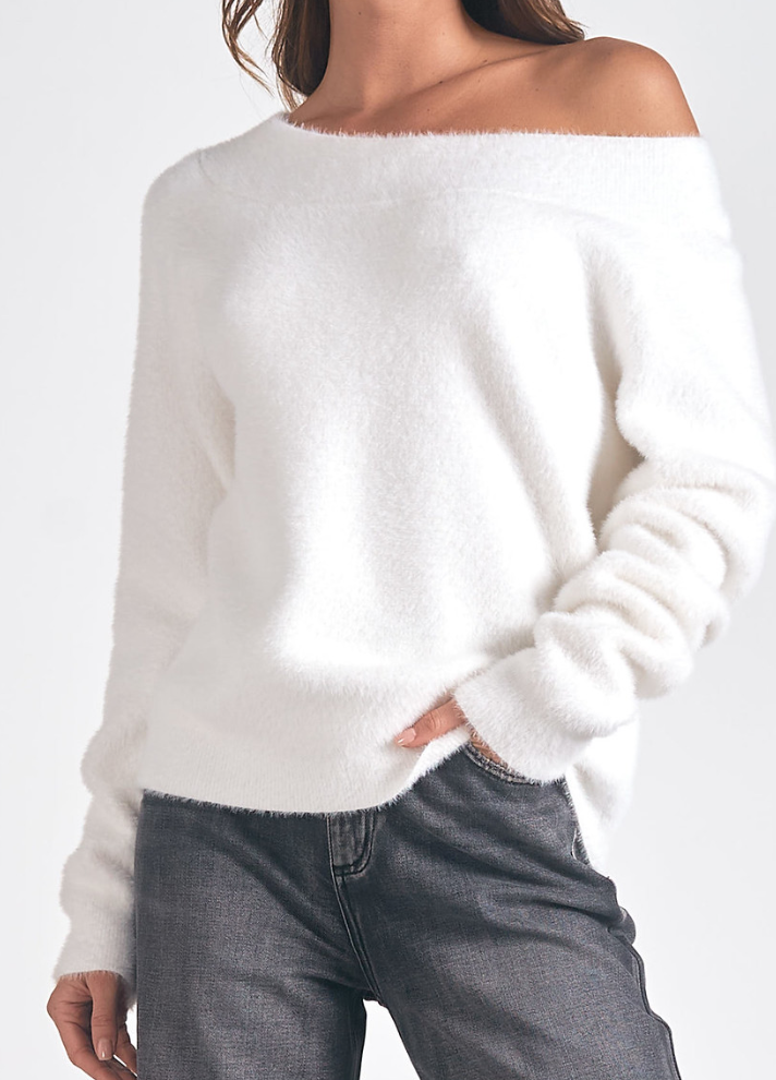 Fiona Fuzzy Off Shoulder Sweater Fiona Fuzzy Off Shoulder Sweater