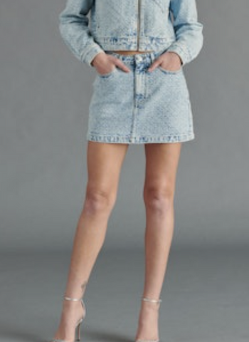 Beck Rhinstone Denim Skirt