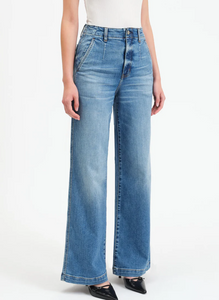 Jazzy Wide Leg Denim Trousers