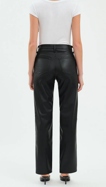 Sunday High Rise Straight Leg Faux Leather Pants