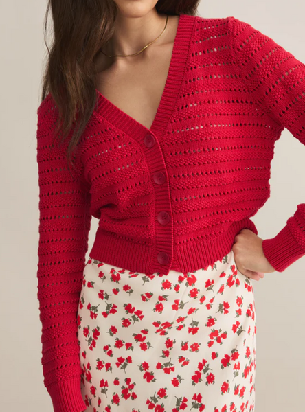 Aria Crochet Button Down Top/Cardigan