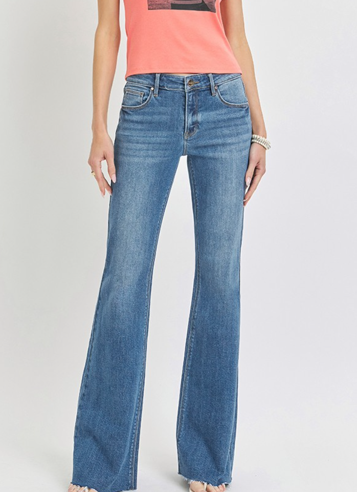 Elle Mid Rise Bootcut Jeans