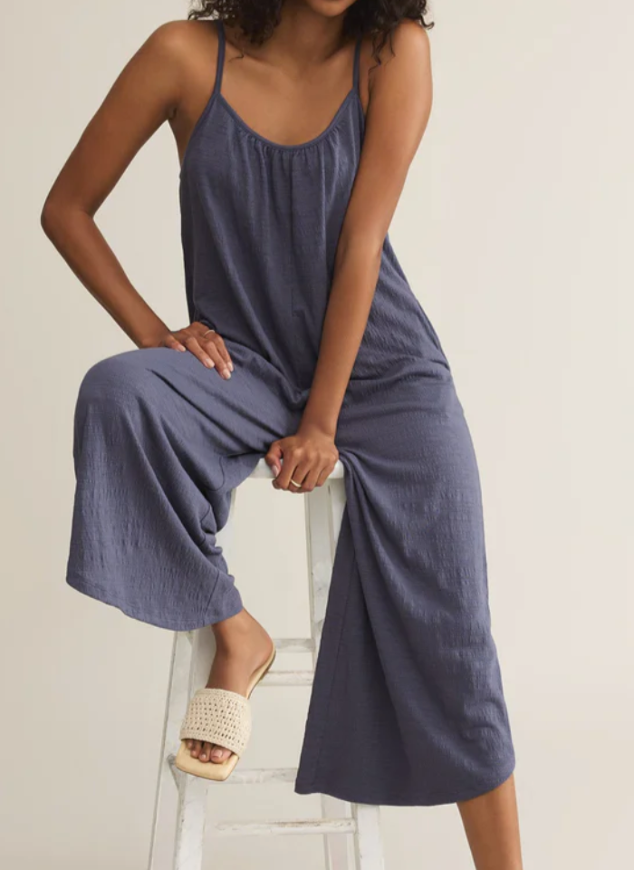 Terry Texture Relaxed Jumpsuit