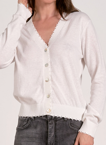 Ivy Distressed Hem Lightweight Cardigan