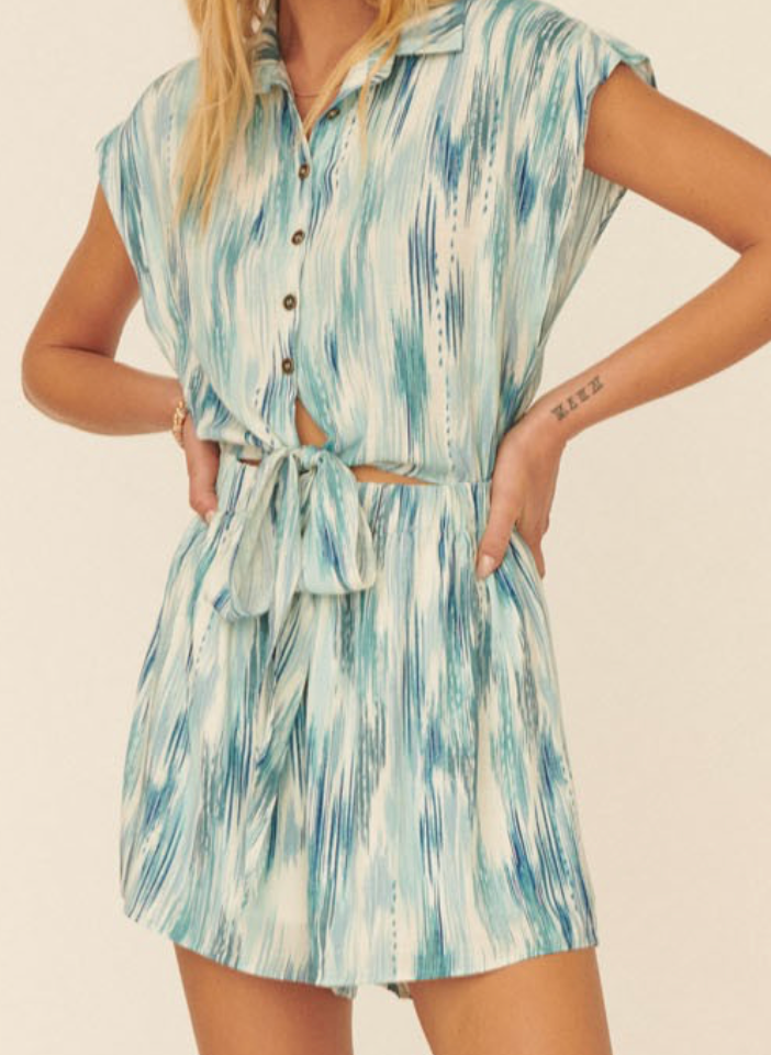 Tia Tie Front Romper