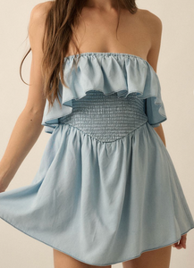 Meadow Tencel Strapless Romper