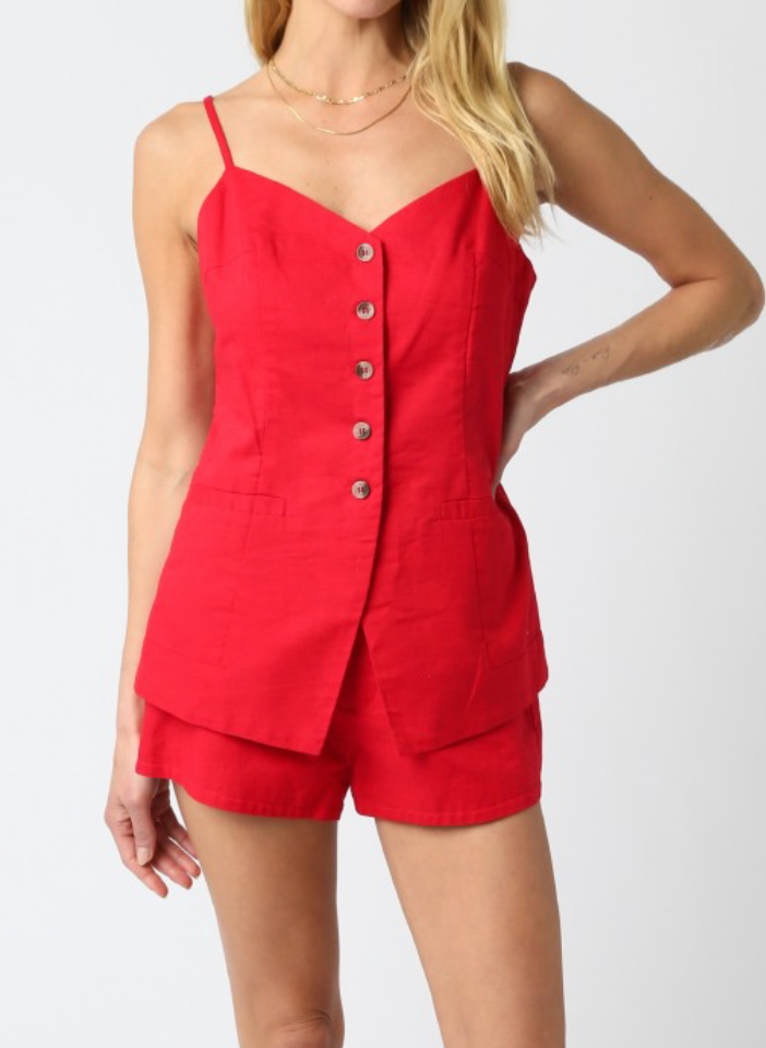 Minka Vest Shorts Set