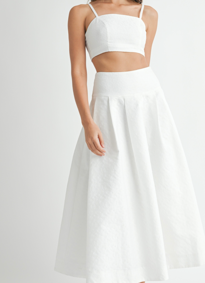 Tia Texture  Midi Skirt Set