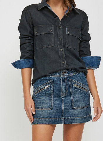 Hayden Zip Denim Skirt
