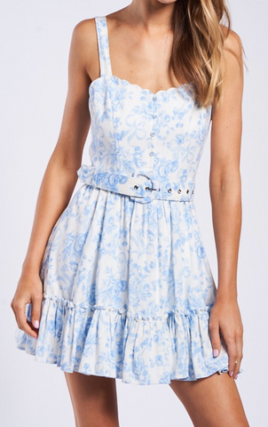 Bailey Belted Floral Mini Dress