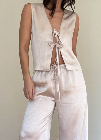Miranda Satin Vest Pants Set