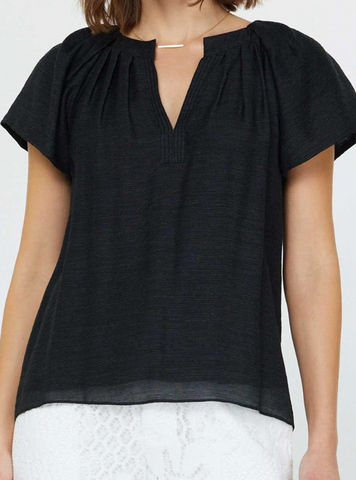 Kelsey Pleated Neckline Top