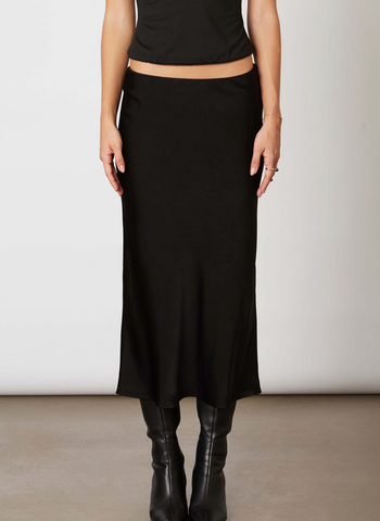 Francis Satin Midi Skirt