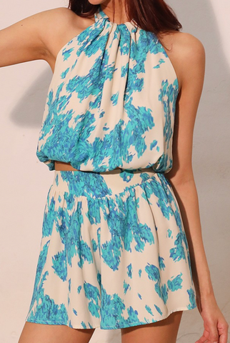 Lana Floral Halter Neck Shorts Set