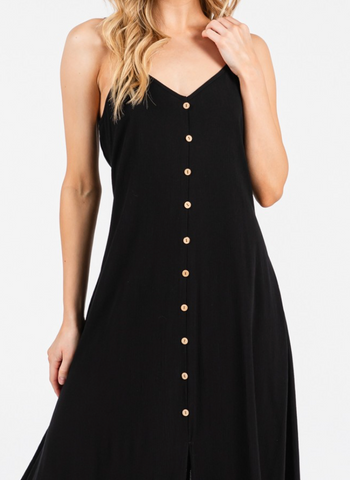 Cindy Buttoned Detail Maxi Dress